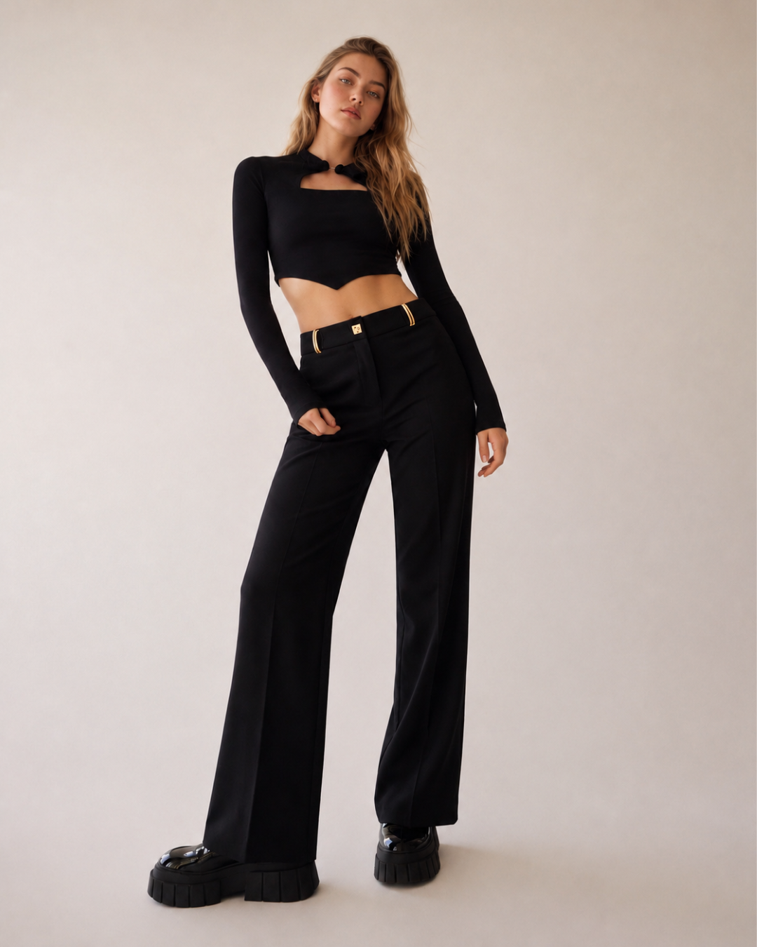 Tailored Wide-Leg Trousers