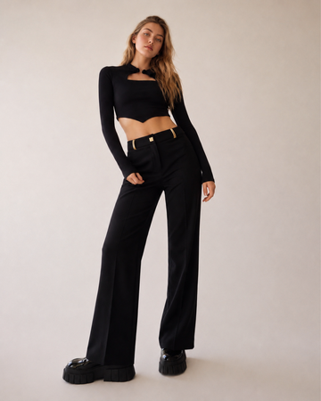 Tailored Wide-Leg Trousers