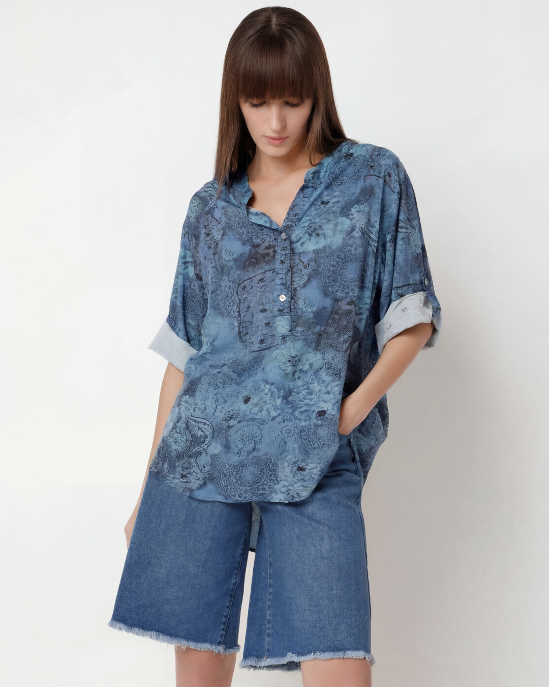 Floral Print Tunic Shirt
