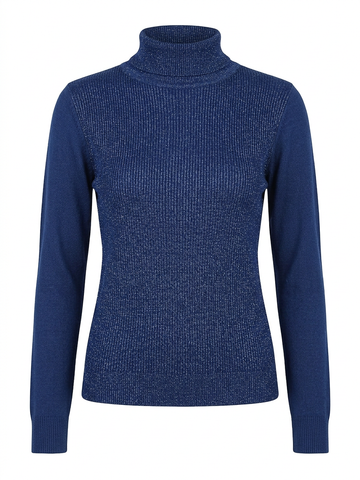 Ribbed Knit Turtleneck Sweater