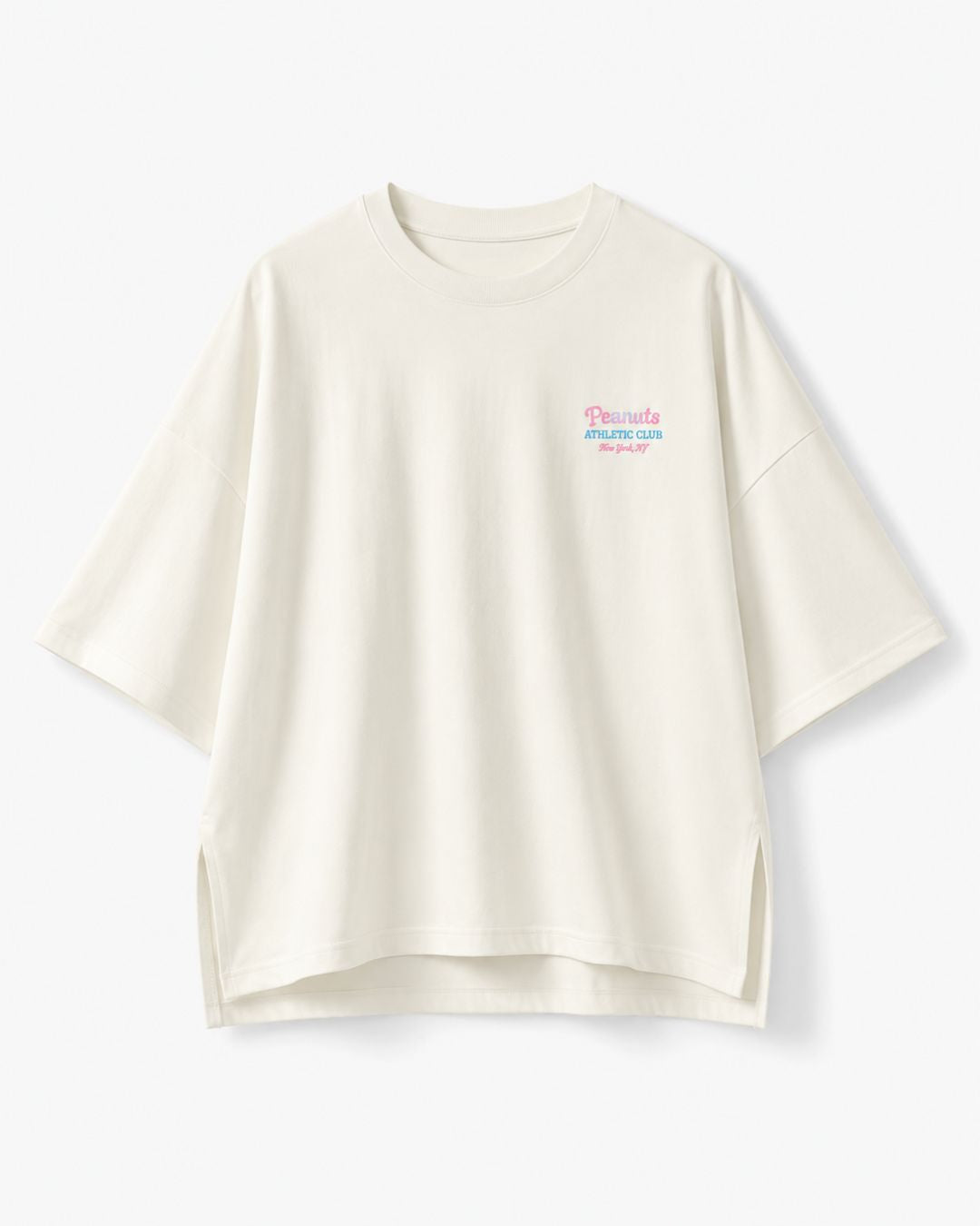 Oversized White Graphic Back Print T-Shirt