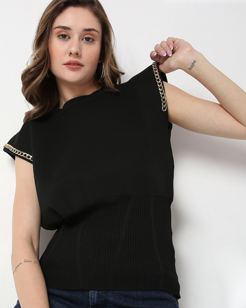 Women's Cap Sleeve Knit Top