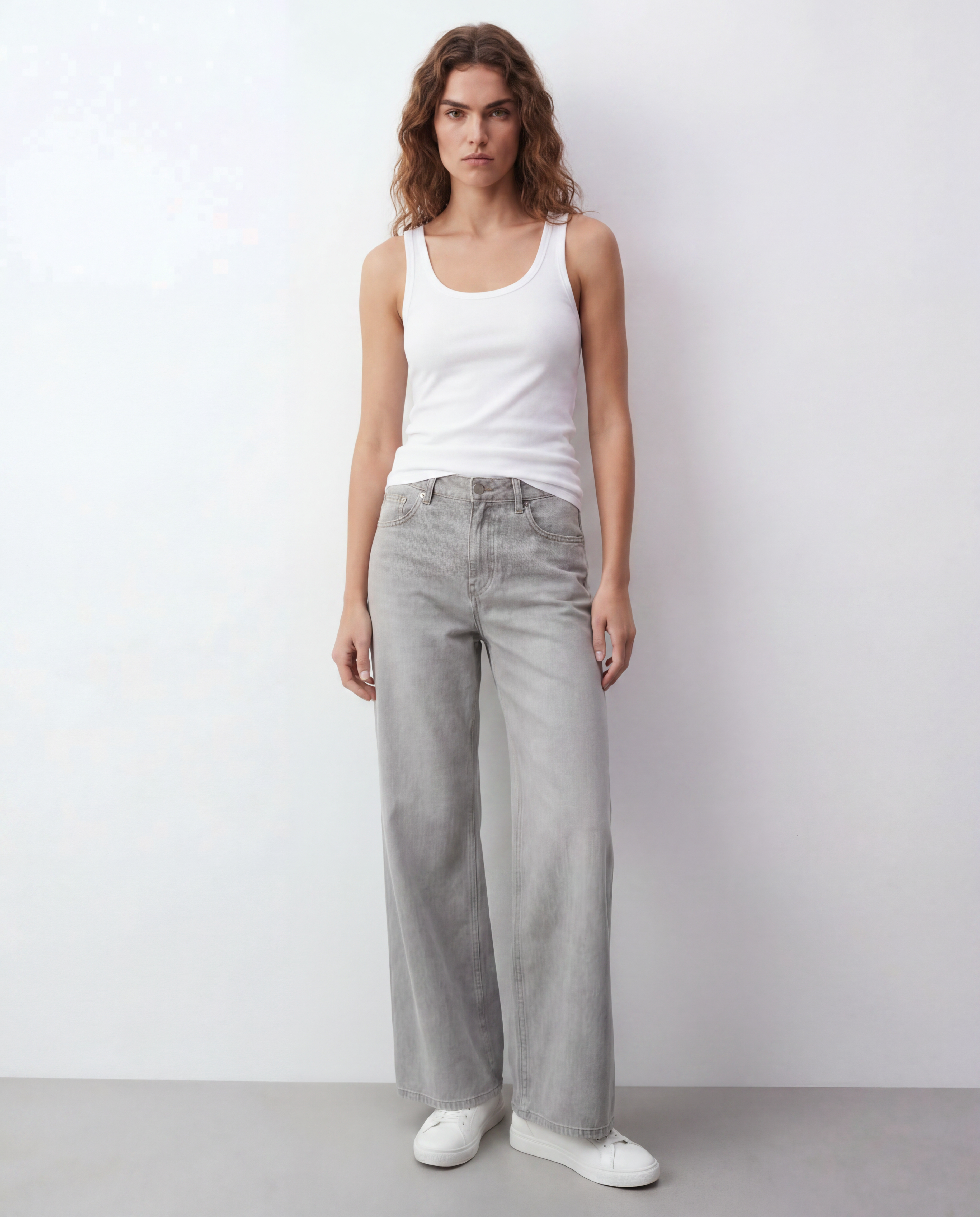 Noir High-Rise Wide-Leg Jeans