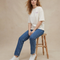 Oversized White Graphic Back Print T-Shirt